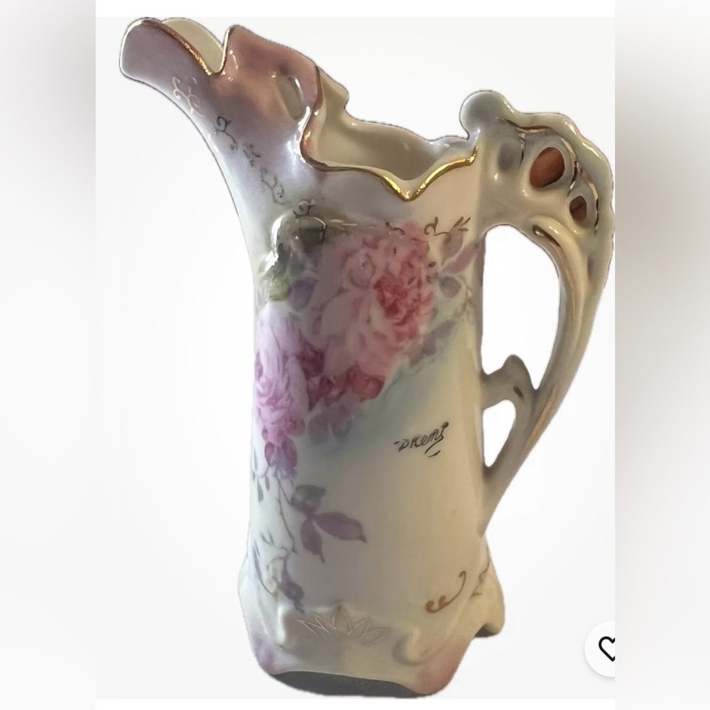 VINTAGE 1943 "Chantilly Rose" Royal Crown Mini Creamer/Pitcher Signed (JAPAN